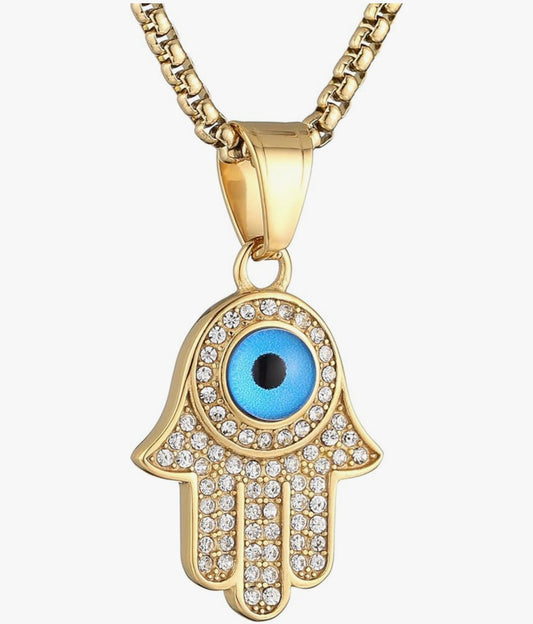 **NEW PRODUCT** Protection Hamsa Hand Gold Pendant