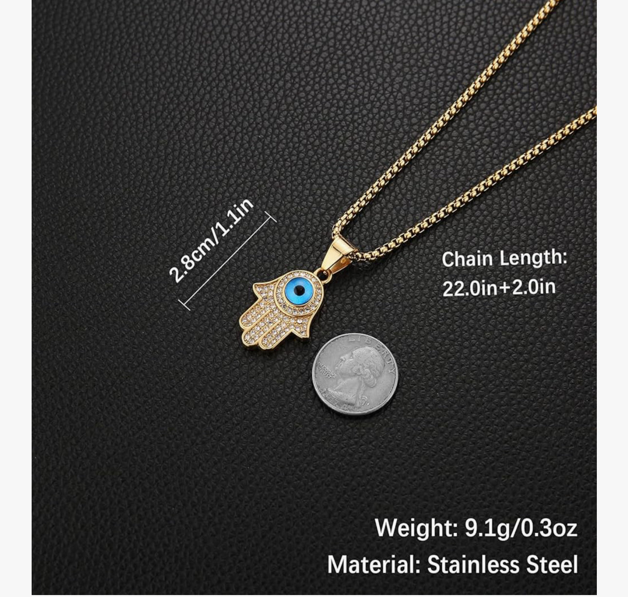 **NEW PRODUCT** Protection Hamsa Hand Gold Pendant