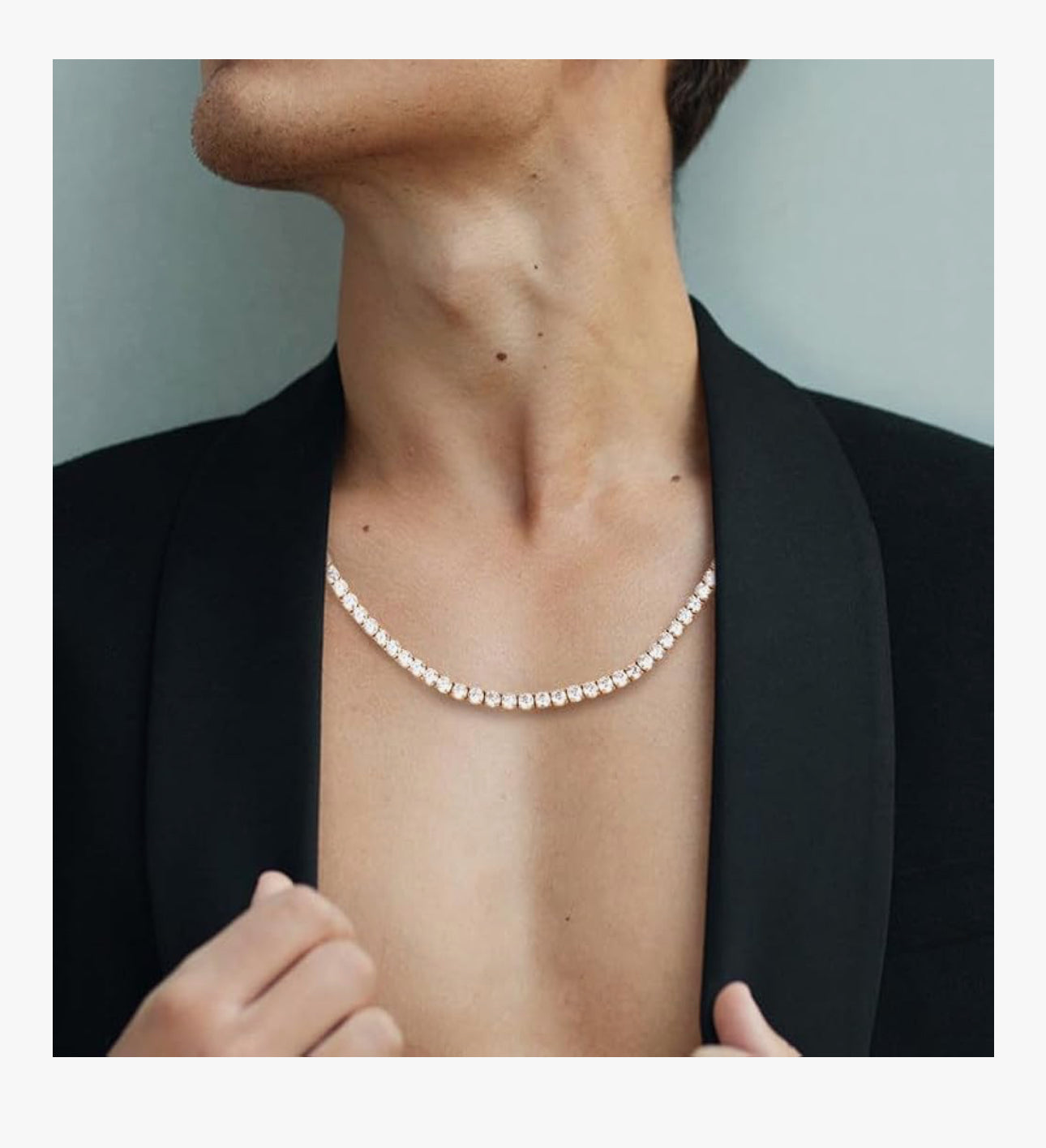 **NEW PRODUCT** Tennis Necklace - 4mm - iced out - 5A Cubic Zirconia necklace - 18k/white