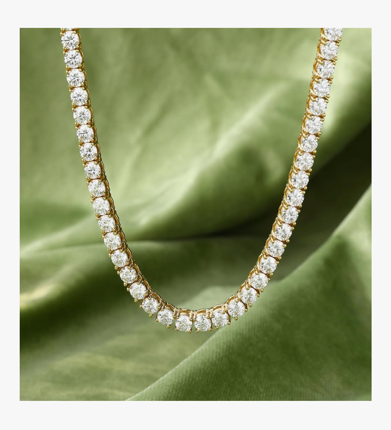 **NEW PRODUCT** Tennis Necklace - 4mm - iced out - 5A Cubic Zirconia necklace - 18k/white