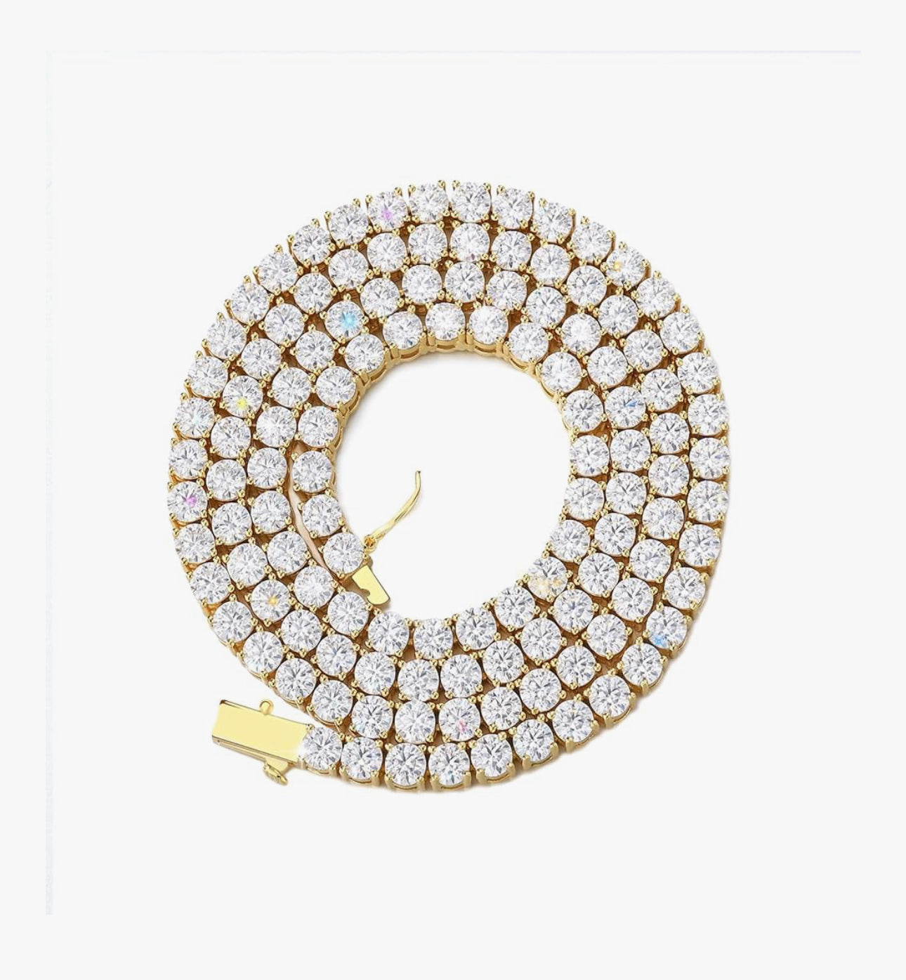 **NEW PRODUCT** Tennis Necklace - 4mm - iced out - 5A Cubic Zirconia necklace - 18k/white